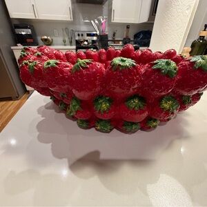 Strawberry Shaped Decorative Bowl Vintage
